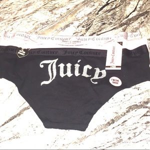 3 Juicy Couture Cotton Spandex Underwear L